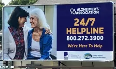 Alzheimer's Association Helpline billboard in Greenfield