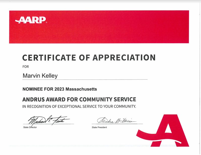 AAARP Andrus Award for Marvin Kelley
