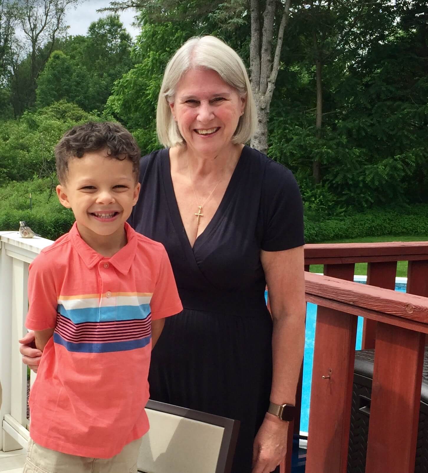 James, 9, with his Grandma, Phyllis Sinclair