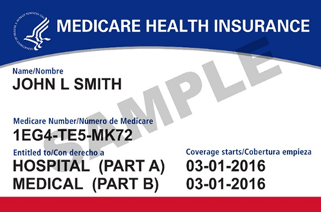 Sample Medicare card