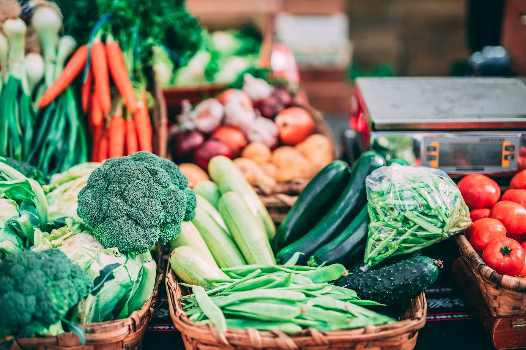 Vegetables at a farmer's market