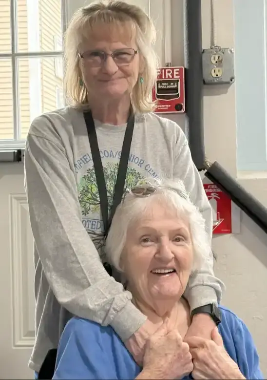Two older adults from the Northfield Council on Aging